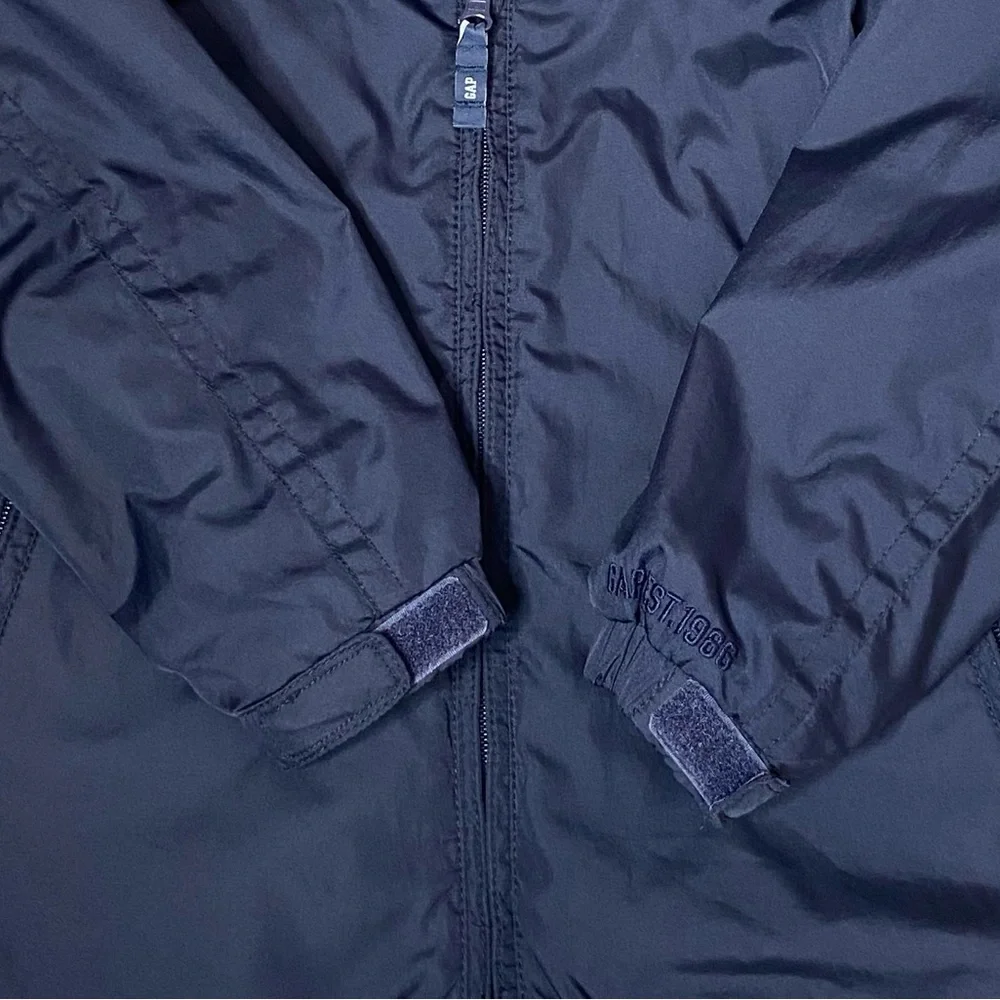 GAP KIDS HOODED FLEECE LINED WINDBREAKER JACKET COAT